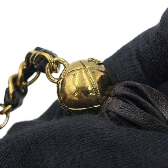 CHANEL Mademoiselle Chain Shoulder Bag with Tassel Bag Charm Lambskin Black - Picture 7 of 16